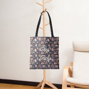 Bolso De Tela Personalizado Pro Pastry Chef Icic Dark Blue・