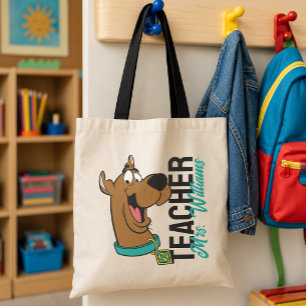 Bolso De Tela Personalizado   Profesor con Cara Feliz de Scooby-
