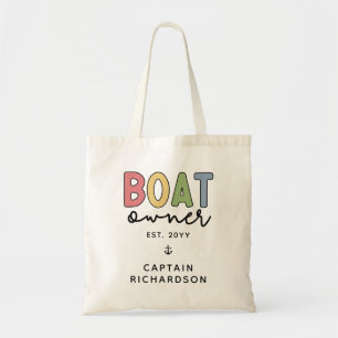 Bolso De Tela Personalizado Propietario de barcos creó nuevos re