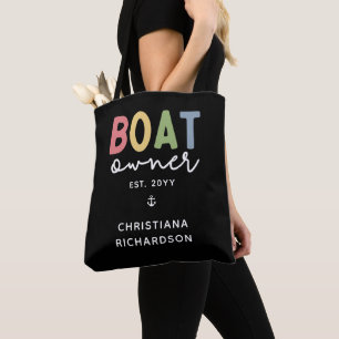 Bolso De Tela Personalizado Propietario del barco creó un nuevo