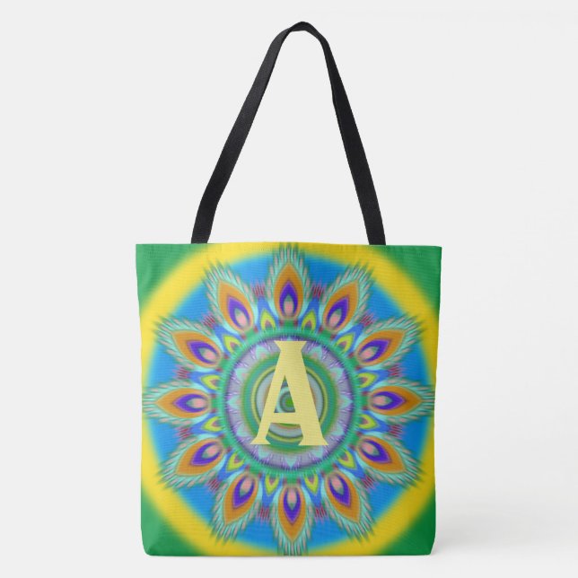 Bolso De Tela Personalizado psicodélico inicial Grandes verduras (Anverso)