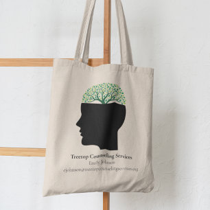 Bolso De Tela Personalizado Psicólogo Terapia Árbol Consejero Mo