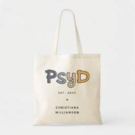 Bolso De Tela Personalizado PsyD Médica de Psicóloga