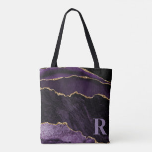 Bolso De Tela Personalizado Purpurina de Purple Agate
