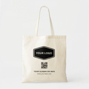 Bolso De Tela Personalizado QR Code Company Logotipo promocional