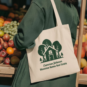 Bolso De Tela Personalizado Real Estate Company Forest Home Real