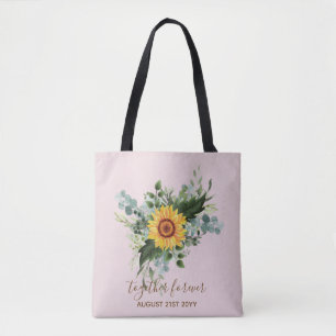 Bolso De Tela Personalizado Recién Matrimonios Rústicos Eucalypt
