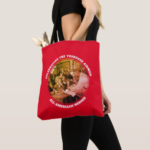 Bolso De Tela Personalizado Red TUSKEGEE AIRMEN Tote Bag