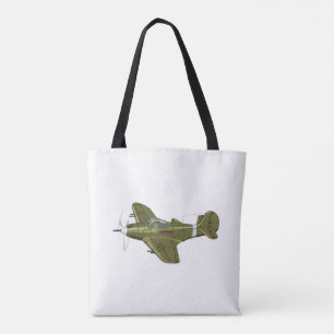 Bolso De Tela Personalizado retro avión de combate
