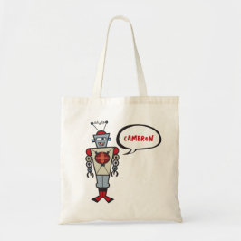Bolso De Tela Personalizado Retro Robot Cute Niños Fiesta de Cum