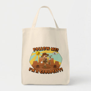 Bolso De Tela Personalizado Retro- ¡Síganme! ¡Soy geólogo!