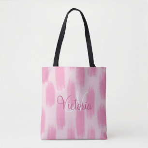 Bolso De Tela Personalizado Rosa Acuarela Abstracto Moderno Tend