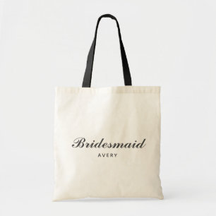 Bolso De Tela Personalizado Sencillo guión estilo Bridesmaid