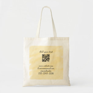 Bolso De Tela personalizado simple código QR agregar su nombre t