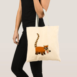 Bolso De Tela Personalizado sonriente Cute Coatimundi