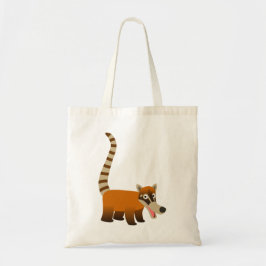 Bolso De Tela Personalizado sonriente Cute Coatimundi