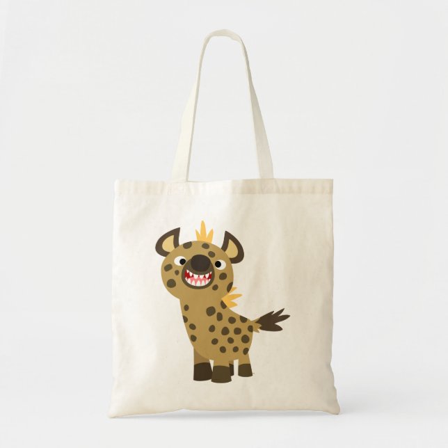 Bolso De Tela Personalizado sonriente lindo Hyena Bag (Frente)