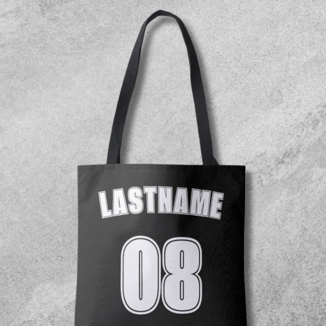Bolso De Tela Personalizado Sports Jersey - Sección de Apoyo a l (Sports last  name team bag.)