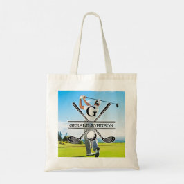 Bolso De Tela Personalizado Su Diseño De Monograma De Golf De Im