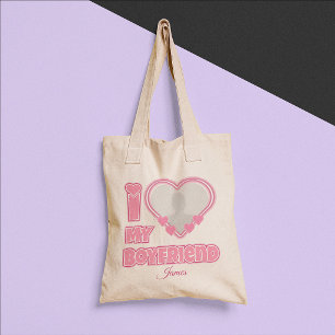 Bolso De Tela Personalizado Te Amo Mi Novio – Agregar Foto y Nom