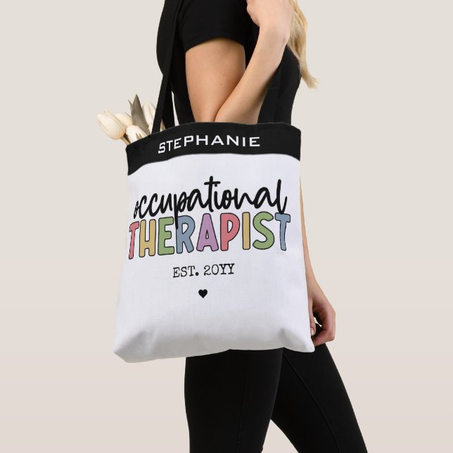 Bolso De Tela Personalizado Terapia Ocupacional Ocupacional de R (Detalle)