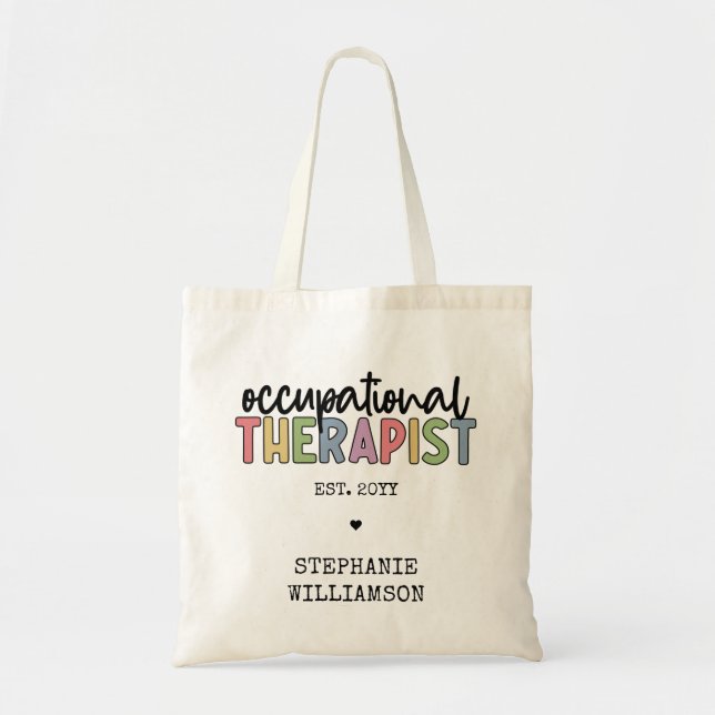 Bolso De Tela Personalizado Terapia Ocupacional Ocupacional de R (Frente)