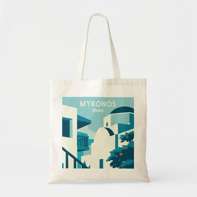 Bolso De Tela Personalizado Texto Grecia (Frente)
