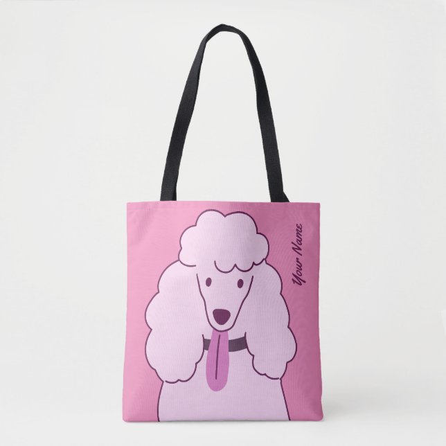 Bolso De Tela Personalizado Texto Pink Poodle (Anverso)