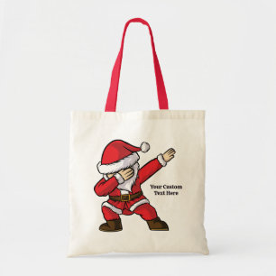 Bolso De Tela Personalizado Textos Dabbing Dancing Santa