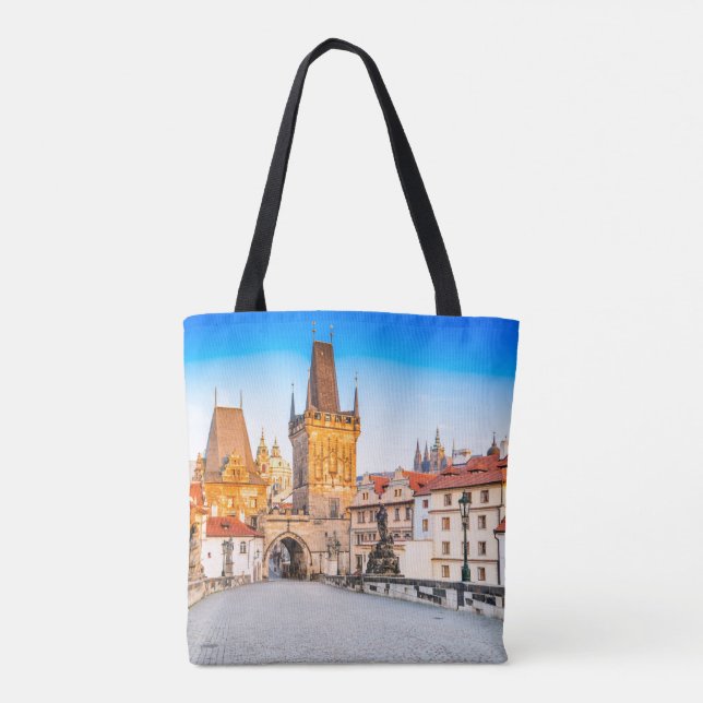 Bolso De Tela Personalizado Tote Bag Praga (Reverso)