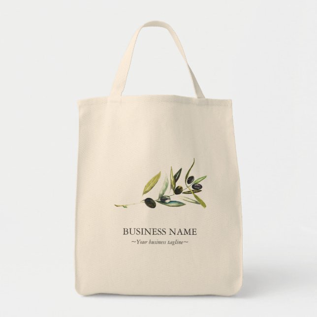 Bolso De Tela Personalizado Tote Bags Rústico Olive Branch (Frente)
