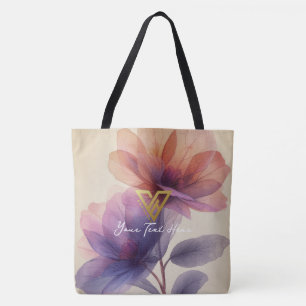 Bolso De Tela Personalizado: Tote Floral Grace, Blossom Elegance