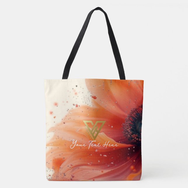 Bolso De Tela Personalizado : Tote personalizado Floral Whirl (Anverso)