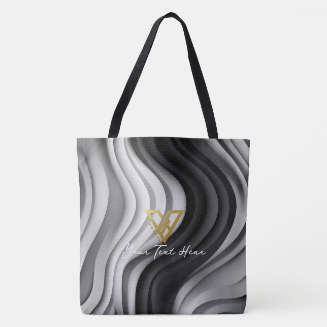 Bolso De Tela Personalizado: Tote Personalizado Serene Swirls (Anverso)