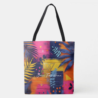 Bolso De Tela Personalizado : Tote Tropical Personalizado Sunset