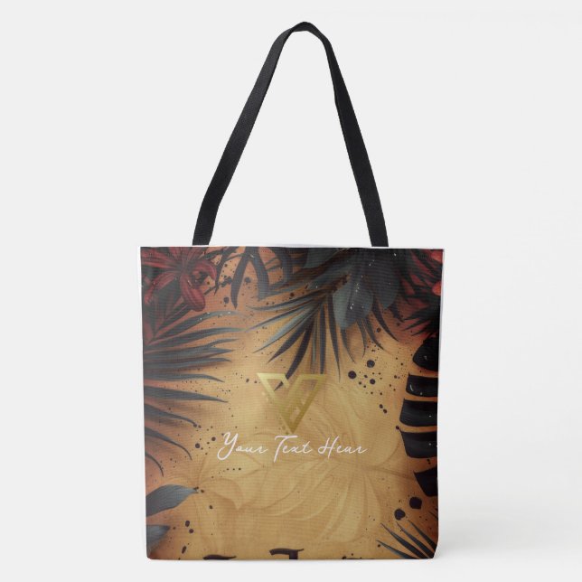 Bolso De Tela Personalizado : Tote Tropical Personalizado Twilig (Anverso)