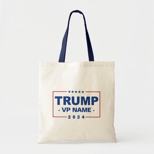 Bolso De Tela Personalizado Trump Vicepresidente 2024 (Frente)