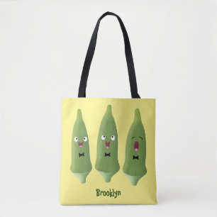 Bolso De Tela Personalizado vegetal de okra cantante