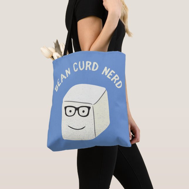 Bolso De Tela Personalizado vegetariano canoso de Bean Curd Nerd (Detalle)
