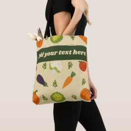 Bolso De Tela Personalizado Veggie Tote Bag Sunshine & Veggies P