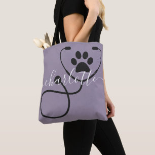 Bolso De Tela Personalizado Veterinaria Veterinaria Asistente de