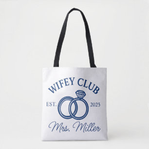 Bolso De Tela Personalizado Wifey Club Tote Bag, Sra. Tote Bag,