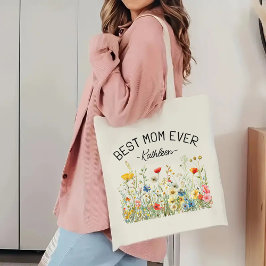 Bolso De Tela Personalizado Wildflowers Tote Bag, el regalo de l