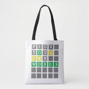 Bolso De Tela Personalizado Wordle