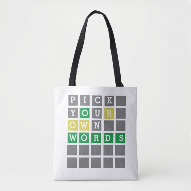 Bolso De Tela Personalizado Wordle  (Anverso)