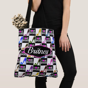 BOLSO DE TELA PERSONALIZADO Y TRENDY ME ENCANTAN LOS ZAPATOS