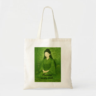 Bolso De Tela Personalizado Zen Meditación Whimsical Art Mindnes