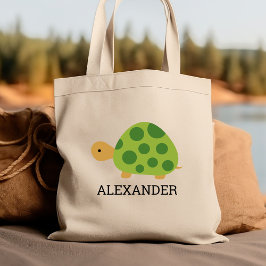 Bolso De Tela Personalizados niños de tortugas verdes