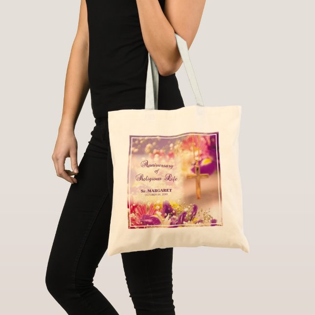 Bolso De Tela Personalizar, Aniversario Vida Religiosa, Nun (Anverso (producto))