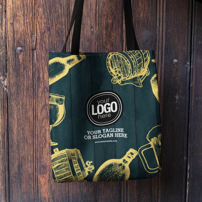 Bolso De Tela Personalizar el tema de la Cervecería Verde Oscura (Subido por el creador)